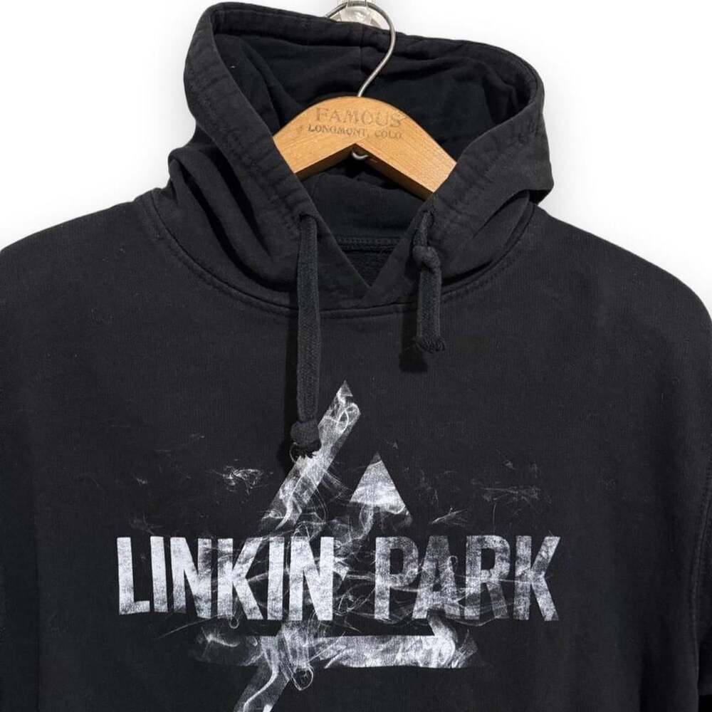 Linkin Park Graphic Pullover Hoodie Size Medium Black Band Merch